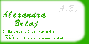 alexandra brlaj business card